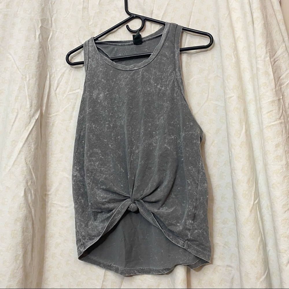 Gray Acid Wash Muscle Tank